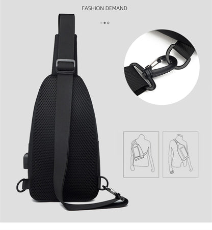 Sling Crossbody Backpack With USB Charger Shoulder Bag