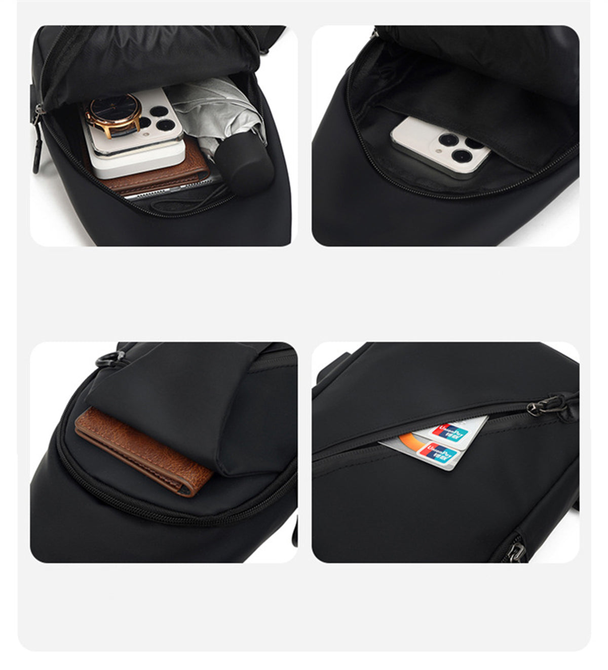 Sling Crossbody Backpack With USB Charger Shoulder Bag
