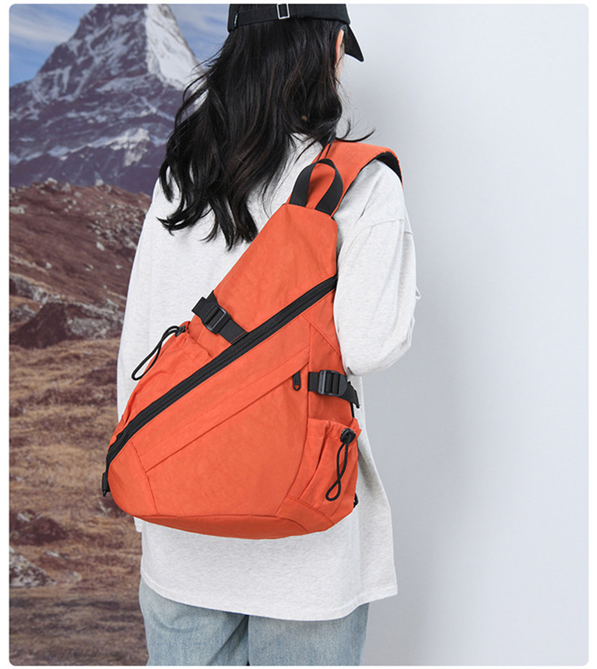 Crossbody Sling Backpack Sling Bag Travel Hiking Chest Bag Daypack