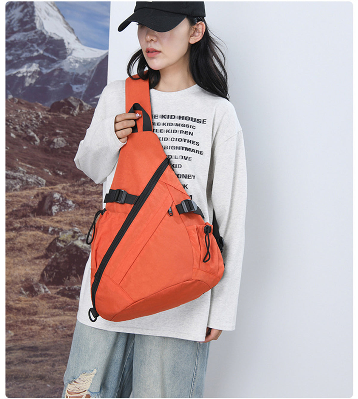 Crossbody Sling Backpack Sling Bag Travel Hiking Chest Bag Daypack