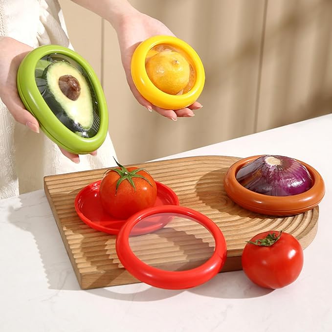 Refrigerator Silicone Fruit and Vegetable Storage Container Set (4 pieces)