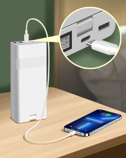 Eye Caring Dimmable Desk Lamp Time Display Foldable Night Light For Home Office With Power Bank