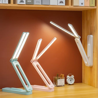 Double Head Foldable and Portable Desk Lamp with USB-C Cable