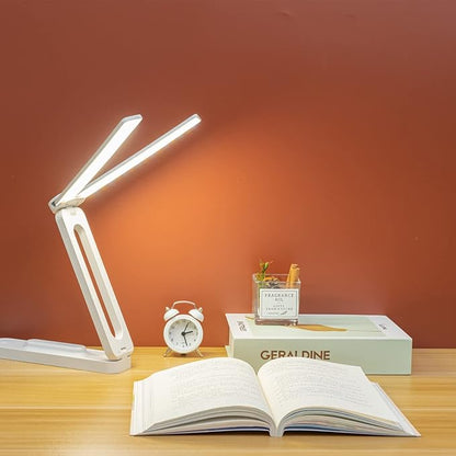Double Head Foldable and Portable Desk Lamp with USB-C Cable