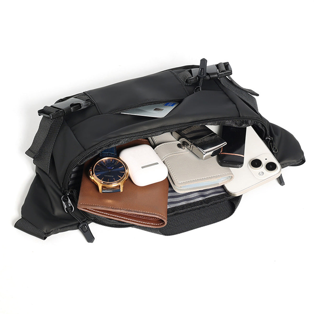 Crossbody Fanny Pack Running Waist Bag Casual Hands-Free Wallets Check Bags