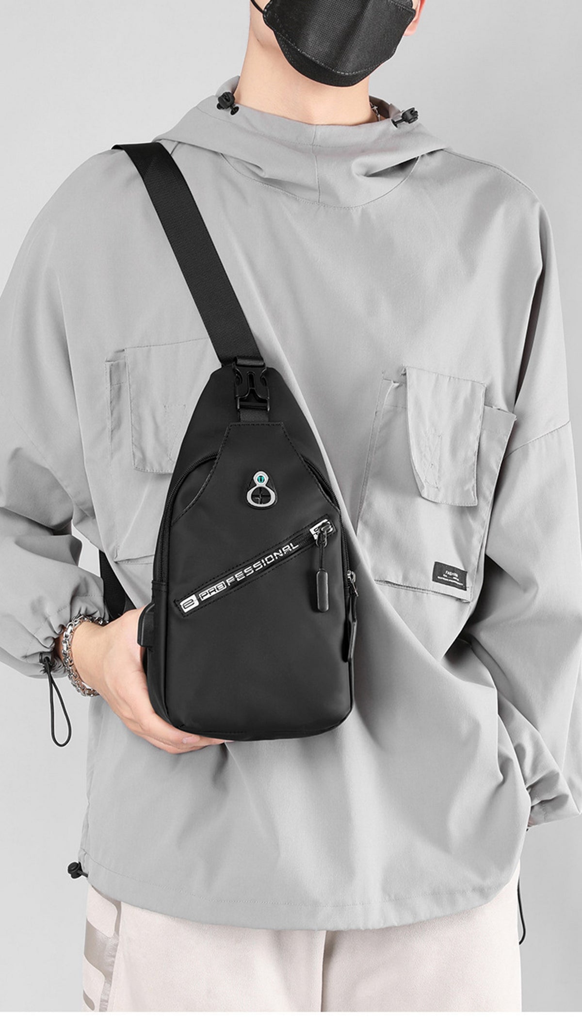 Travel Sling Bag Compact Crossbody Backpack