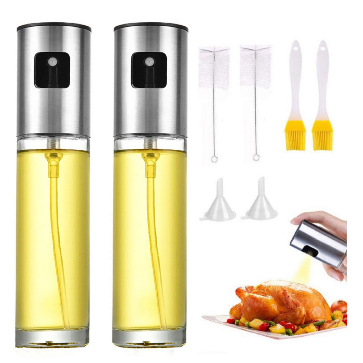 100ml Spray Bottle Oiler Oilcan 8 PCS Set