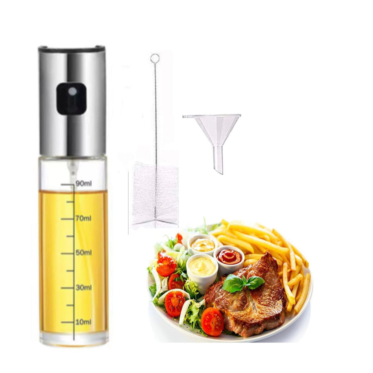 100ml Graduated Spray Bottle Oiler Oilcan 3 PCS Set