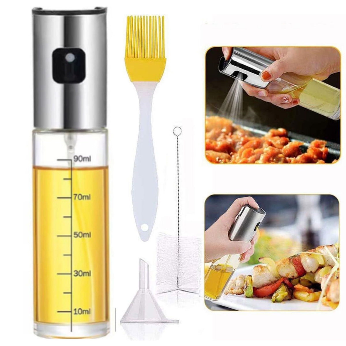 100ml Graduated Spray Bottle Oiler Oilcan 4 PCS Set