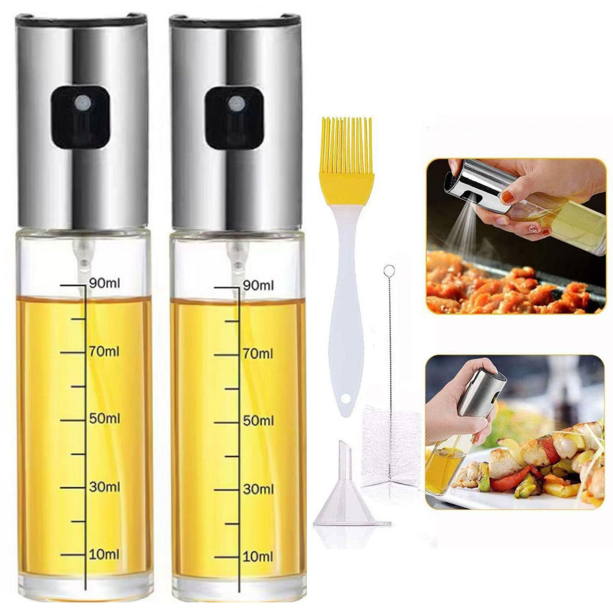 100ml Graduated Spray Bottle Oiler Oilcan 5 PCS Set