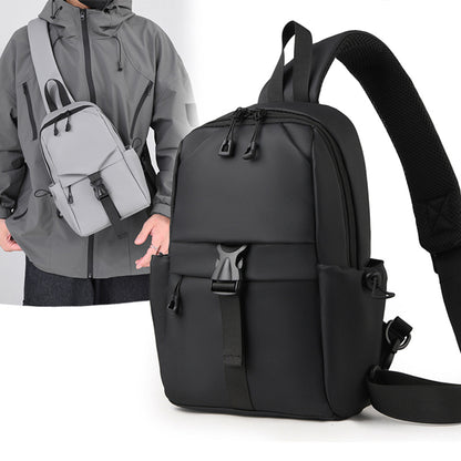 Nylon Sling Backpack Water Resistant Shoulder Chest Crossbody With Both Sides Pocket