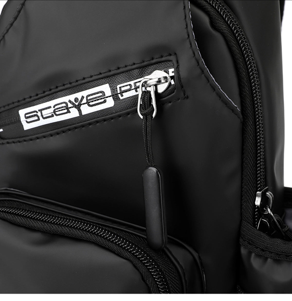 Nylon Sling Backpack Water Resistant Shoulder Chest Crossbody With Both Sides Pocket