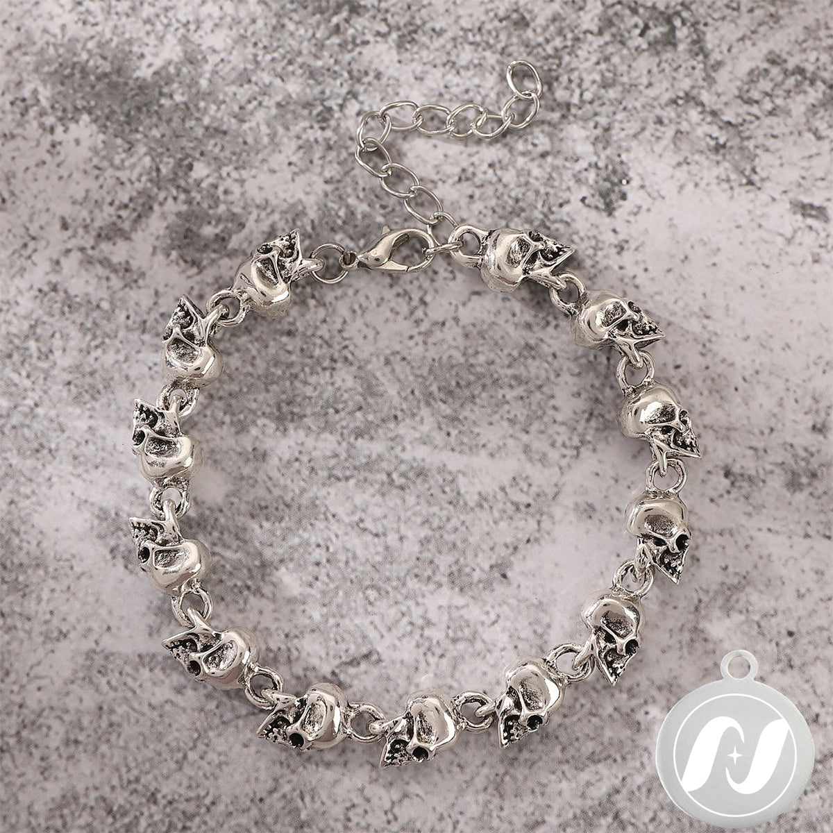 Punk Style Men Retro Bracelet Skull Charm