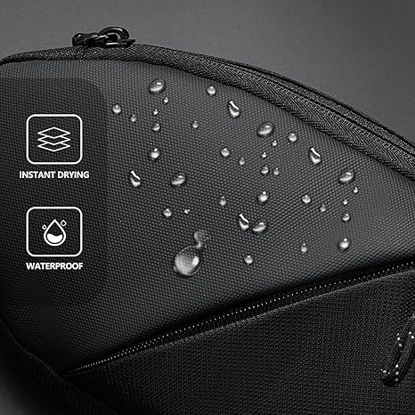 Crossbody Bag Fanny Pack Sling Chest Bag Dual Pocket Water Resistant Waist Pack for Women Men