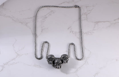 Personalized Retro Necklace Dark Devil Pendant Trendy Hip-Hop Necklace