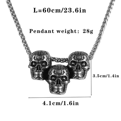Personalized Retro Necklace Dark Devil Pendant Trendy Hip-Hop Necklace