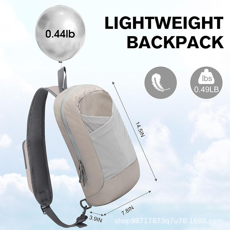 Crossbody Backpack with Front Pocket Hiking Daypack Chest Bag for Women Men