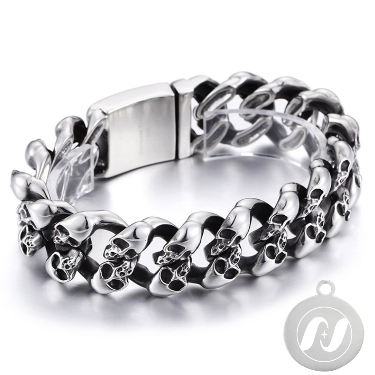 Skull Punk Tank Bracelet Skull Charm #2