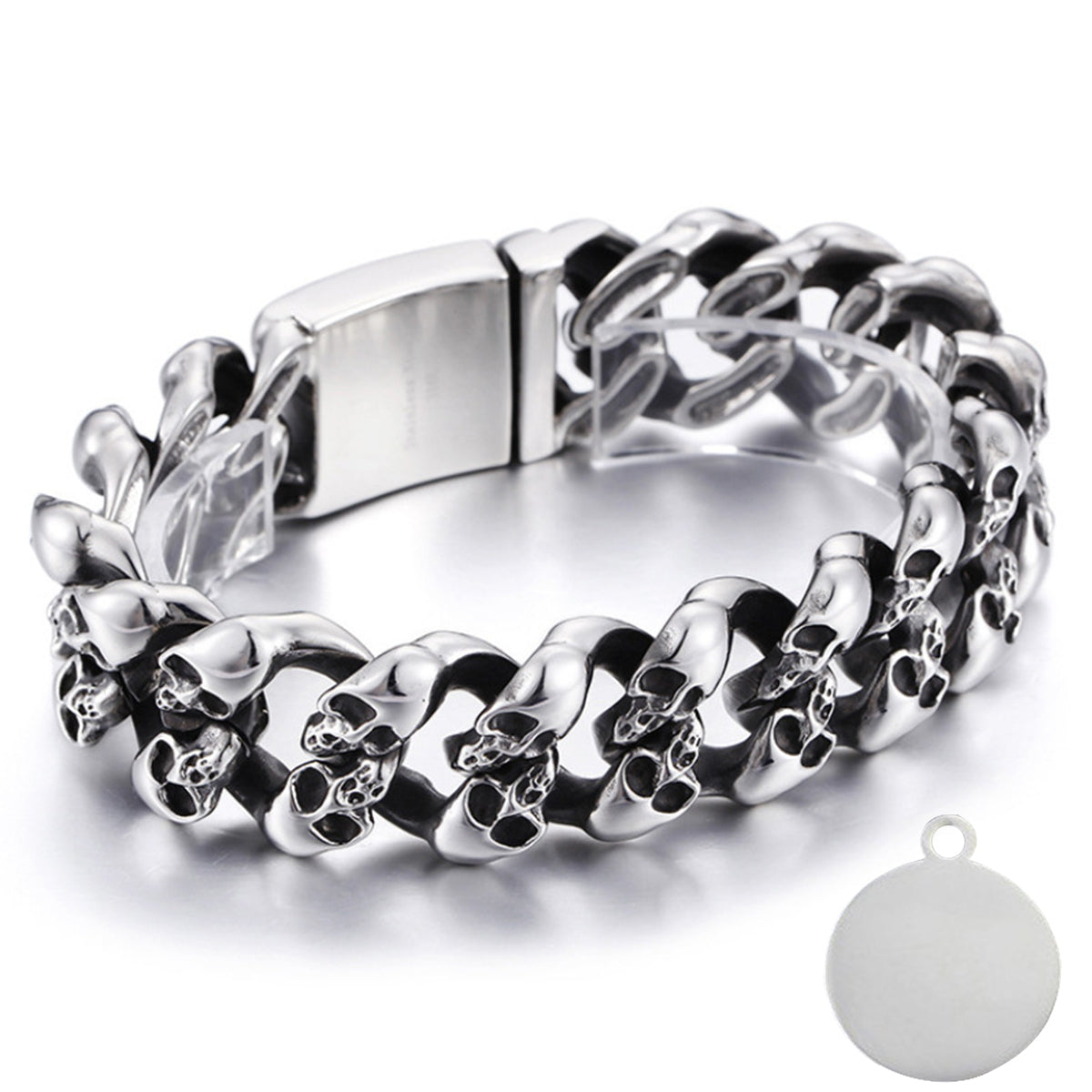 Skull Punk Tank Bracelet Skull Charm #2