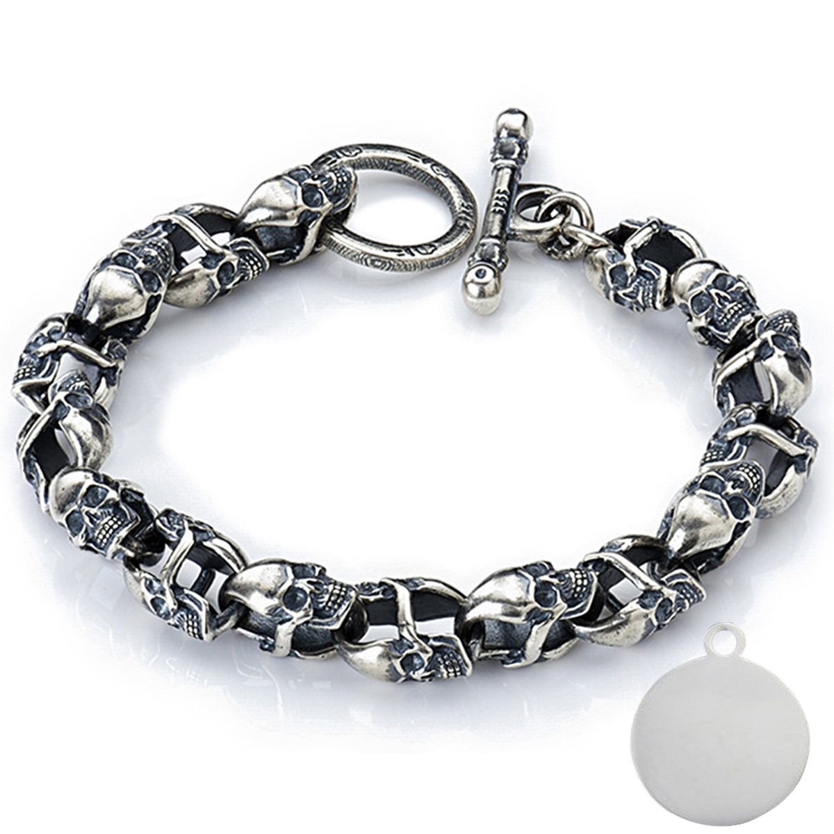 Skull Punk Tank Bracelet Skull Charm #5