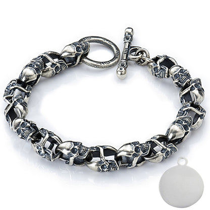 Skull Punk Tank Bracelet Skull Charm #5
