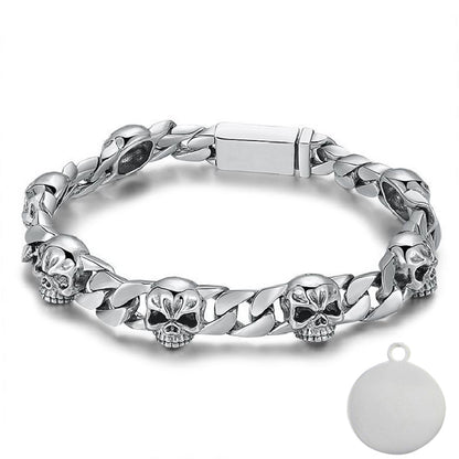 Skull Punk Tank Bracelet Skull Charm #4