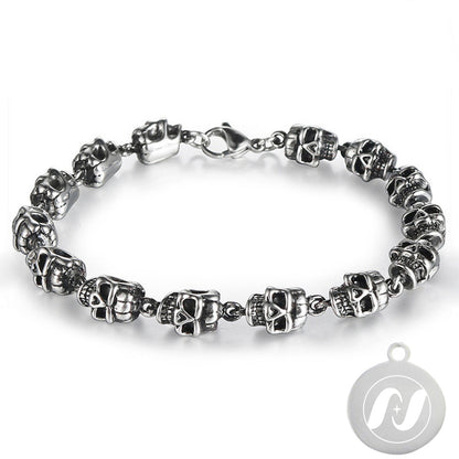 Skull Punk Tank Bracelet Skull Charm #7