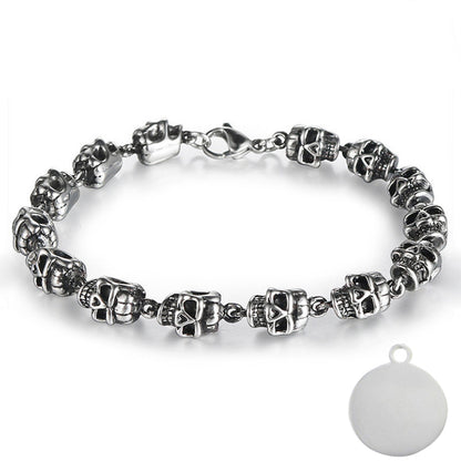 Skull Punk Tank Bracelet Skull Charm #7