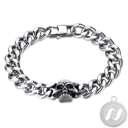 Skull Punk Tank Bracelet Skull Charm #11