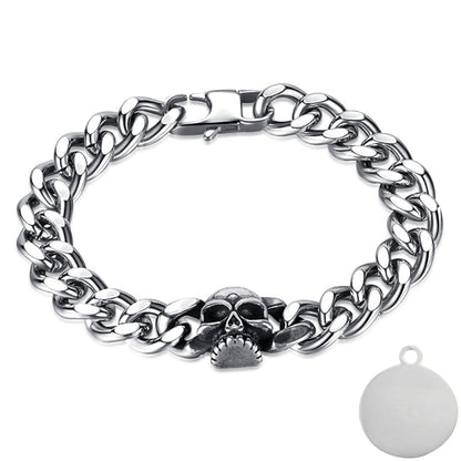 Skull Punk Tank Bracelet Skull Charm #11