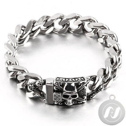 Skull Punk Tank Bracelet Skull Charm #14