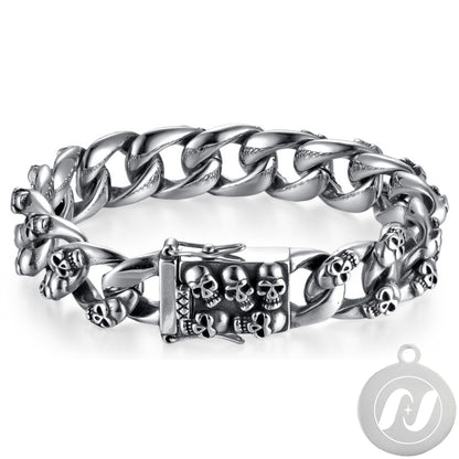 Skull Punk Tank Bracelet Skull Charm #16