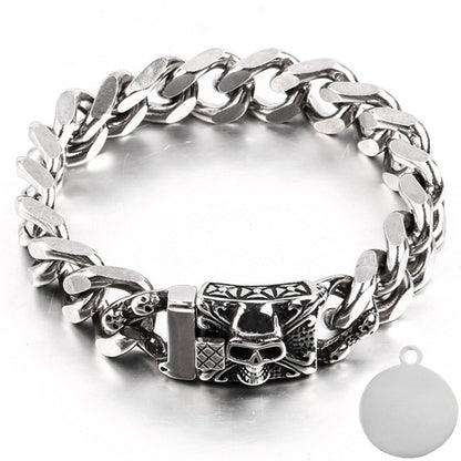 Skull Punk Tank Bracelet Skull Charm #14
