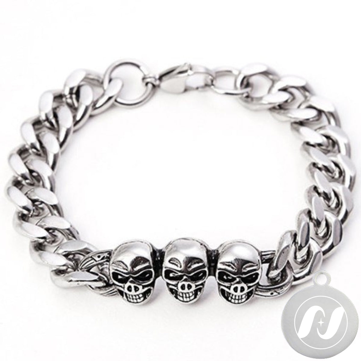 Skull Punk Tank Bracelet Skull Charm #17
