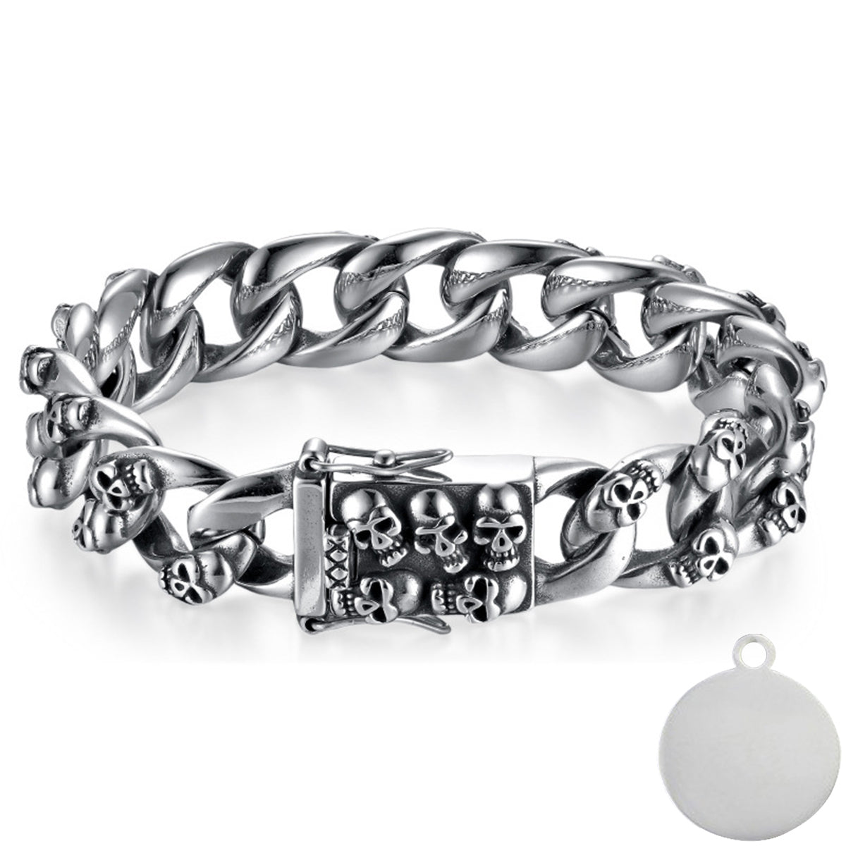 Skull Punk Tank Bracelet Skull Charm #16