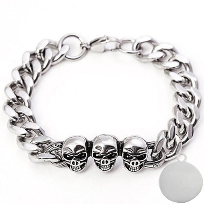 Skull Punk Tank Bracelet Skull Charm #17