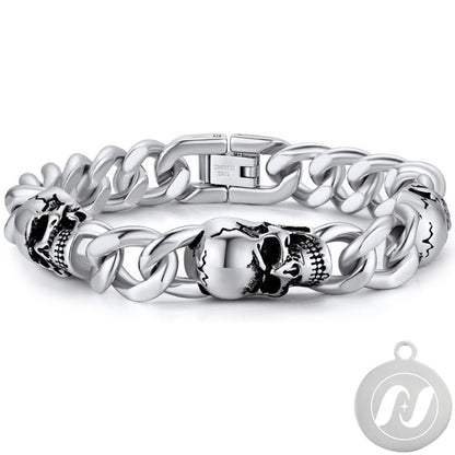 Skull Punk Tank Bracelet Skull Charm #19