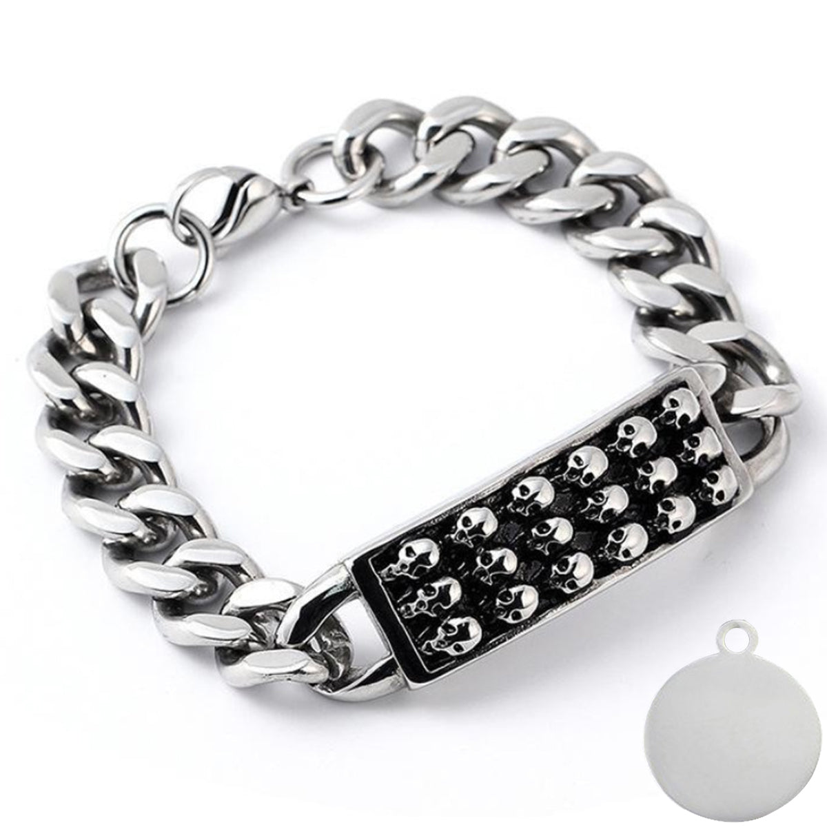 Skull Punk Tank Bracelet Skull Charm #18