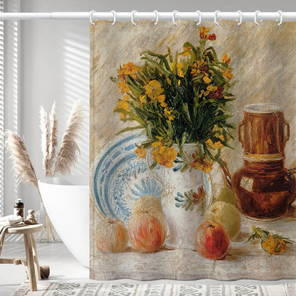 Waterproof Fabric Shower Curtain Liner Soft Hotel Quality Cloth Shower Liner/12 Shower Curtain Hooks