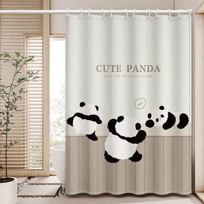 Custom Pattern Waterproof Fabric Soft Hotel Quality Cloth Shower Liner/12 Shower Curtain Hooks