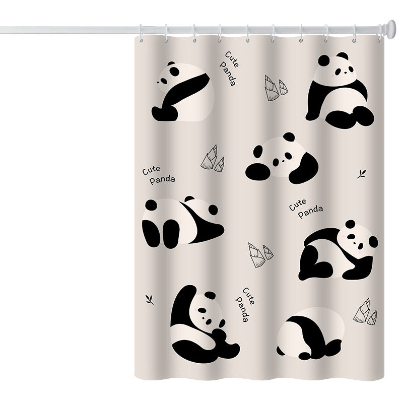 Custom Pattern Waterproof Fabric Soft Hotel Quality Cloth Shower Liner/12 Shower Curtain Hooks
