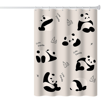 Custom Pattern Waterproof Fabric Soft Hotel Quality Cloth Shower Liner/12 Shower Curtain Hooks