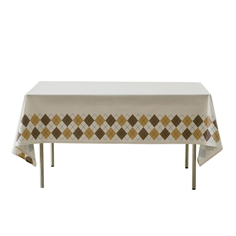 55" X 86" Rectangular Waterproof Tablecloth 6' Table Cloth