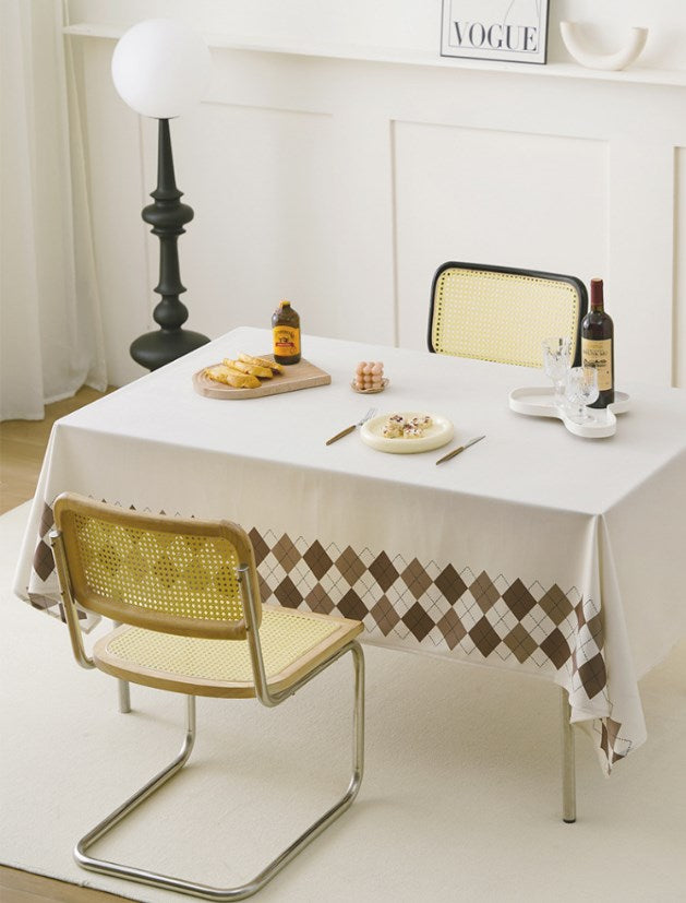 55" X 86" Rectangular Waterproof Tablecloth 6' Table Cloth
