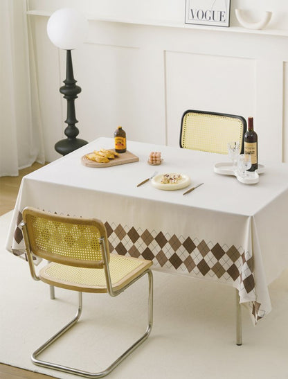 55" X 86" Rectangular Waterproof Tablecloth 6' Table Cloth