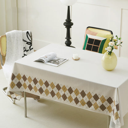 55" X 78" Rectangular Waterproof Tablecloth 6' Table Cloth