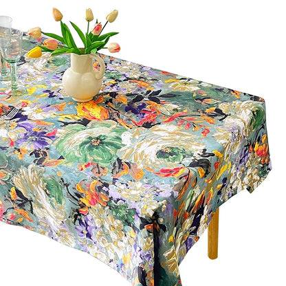 55" X 70.8" Rectangular Waterproof Tablecloth 6' Table Cloth