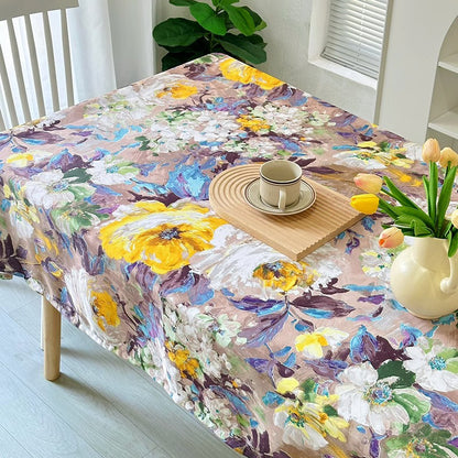 55" X 70.8" Rectangular Waterproof Tablecloth 6' Table Cloth