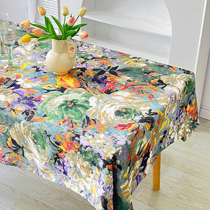 55" X 70.8" Rectangular Waterproof Tablecloth 6' Table Cloth