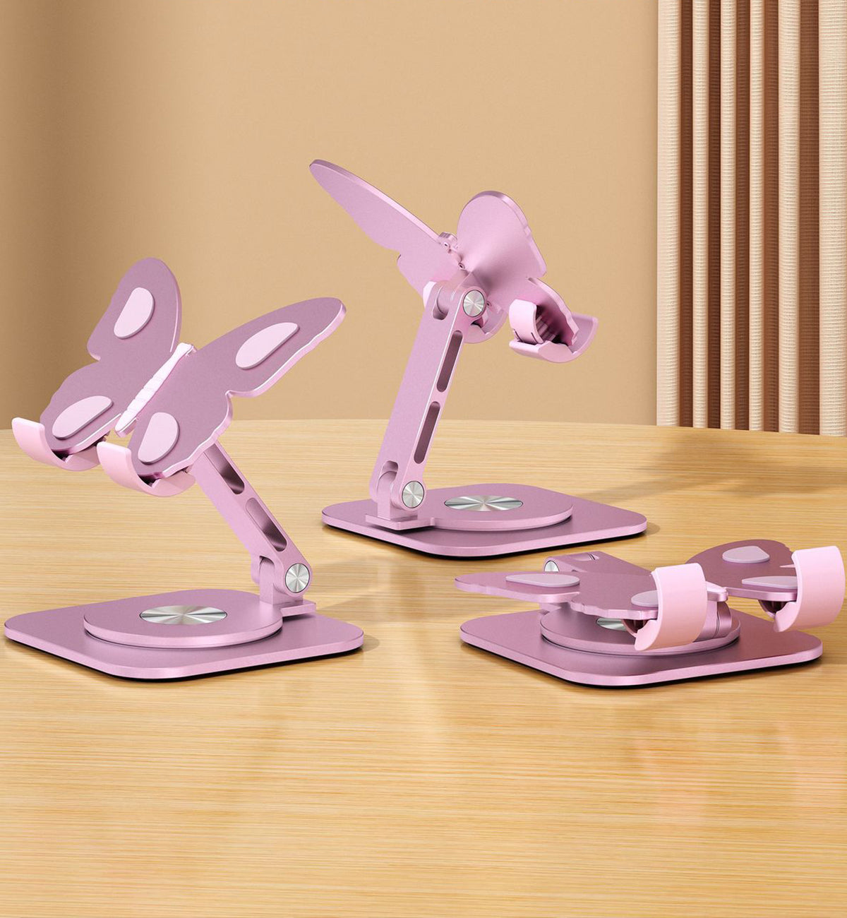 Butterfly Foldable Adjustable Aluminum Alloy Desktop Phone Stand Phone Holder